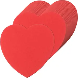 200 Pieces 4 Inch Red Paper Heart Cut-Outs Die Cut Accents for Valentine's Day Craft Classroom Decoration Teachers School Craft Projects