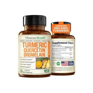 Quercetin with Bromelain & Turmeric Curcumin - Bromelain Supplement with Black Pepper. Immune & Joint Support Supplement - BioPerine & 700mg Organic Tumeric for Inflammation Balance & Allergy Support
