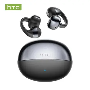 hTC Ne56 Ear Clips Wireless Headphone, HIFI sound Earphone Lightweight Comfortable Design, Ideal for Sports Running Work Earbuds, Long Battery Life, For Gifts, Going out and Daily Voice Calls, Wireless music earphones, Clip-on Sports headphones