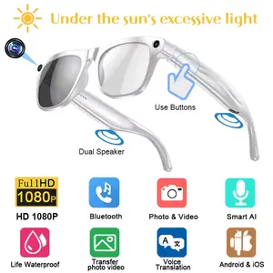 Smart Photochromic Glasses – Bluetooth Audio Sunglasses with Hands-Free Calling, Voice Control & UV Protection