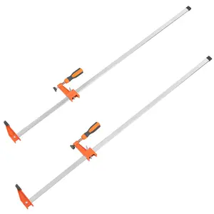 【Father's Day】VEVOR Bar Clamps for Woodworking,  2-Pack 36" Clamp/Spreader, Quick-Change F Clamp with 600 lbs Load Limit, 2.5" Throat Depth, Cast Iron and Carbon Steel, Wood Clamps for Woodworking Metal Working