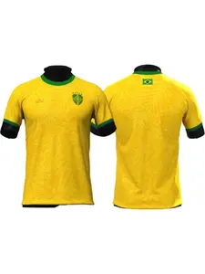 2025 Summer Brazil Football Theme Limited Edition Quick drying Training T-shirt, Men's and Women's Fashion Football Jacket