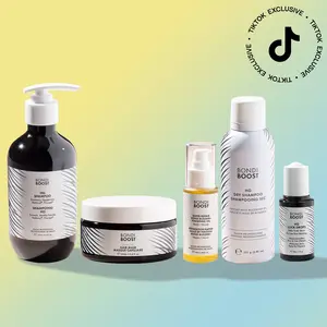 Bondi Boost ALL YOU NEED KIT - TIK TOK EXCLUSIVE Clean Haircare Set with Shampoo, Mask, Oil, Dry Shampoo & Serum for Stronger Fuller Healthier Hair