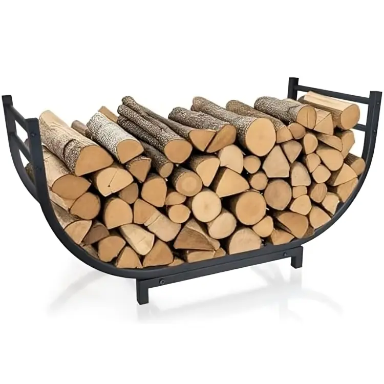 Large Capacity Wood Rack for Logs, Fire Pits & Stoves | Durable Steel Firewood Storage for Home Heating, Camping & Outdoor Living