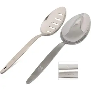 Gray Kunz Spoon Set 18/10 Stainless Steel Plating 22.86 cm Basting Spoon Pack of 2