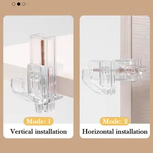 2pcs Detachable Hooks, No Drilling Needed, Rotating Head Transparent Hooks, Multi-Purpose Home Use, Easy Installation Clothes Hangers