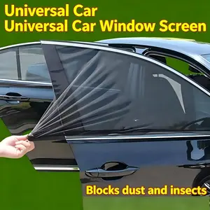 Car Window Screens for 4 Doors - Universal Fit Elastic Mesh Sunshade, Anti-Mosquito, Dustproof, Easy Install for All Vehicles outdoorfun