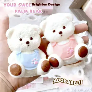 Cute Teddy Bear Squeeze Toy, Soft Slow Bounce Sensory Toy, Fun Malleable Interest, Ventilation Relaxation, Durable Unique Design, Kawaii Squishies