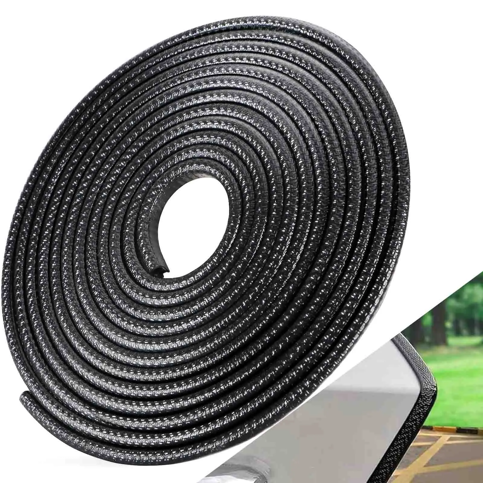 Car Door Protector 10M/32Ft Car Door Edge Protector Black Rubber Edge Trim U Channel Edging Trim Grommet Strip