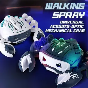 Interactive Robotic Crawling Crab, Baby Toy with Music, Lights, and Obstacle Avoidance for Tummy Time and Motor Skills Development  crawling crab baby toy dancing crab toy tummy time crab  Angry Crab