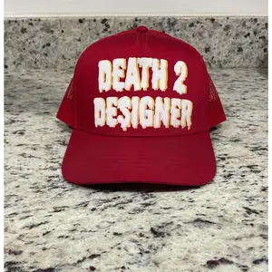 DEATH 2 DESIGNER Trucker Hat - "CHIEFS/HAWKS"