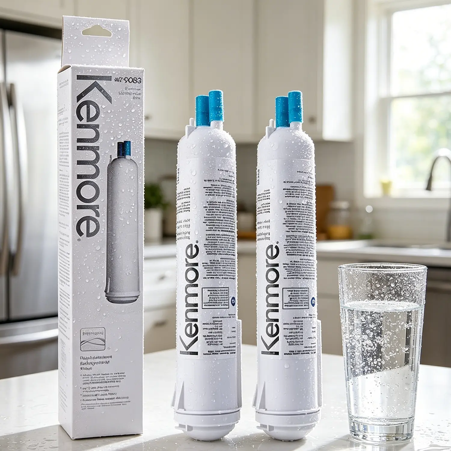 EDR3RXD1 Compatible with 4396841 Refrigerator Water Filter, KAD3RXD1, WHR3RXD1, 4396841, 4396710, Filter 3, 46-9083,46-9030, 9030, 9083 Refrigerator Water Filter