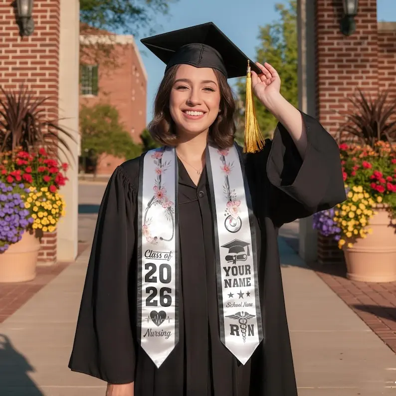 Customized Nursing Stole, Nursing Graduation Stole, RN Stole Nursing Stole Graduation 2026, Nursing Graduation, Nursing Stole Graduate 2026