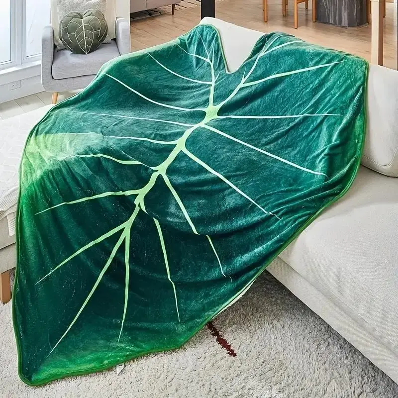Creative Leaf Shape Blanket, Soft Throw Blanket, Air-conditioned Room Blanket, Warm Nap Blanket for Home Office Travel Camping, Lightweight Cozy Blanket, Soft Napping Blanket, Soft Warming Blanket, Machine Washable Blanket, Soft Blankets