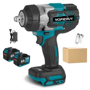 Yofidra Battery Impact Wrench 1700 N.m, 3 Gears 1/2 Inch Akuu Rotary Impact Wrench with Brushless Motor, 2 x 3000mAh Batteries & Charger, LED Work Light, Cordless Power Tools Hardware with Ergonomic Handle, Portable Wrench for Heavy Work & Car Repair