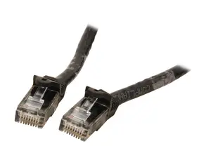 StarTech.com N6PATCH15BK 15 ft. Cat 6 Black Snagless Cat6 UTP Patch Cable - ETL Verified