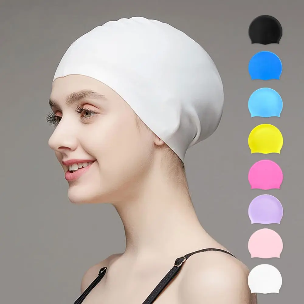 Silicone Swimming Cap, Comfortable Durable Non-slip Elastic Waterproof Swimming Hat, Swim Bonnet, Swimming Accessories For Long & Short Hair