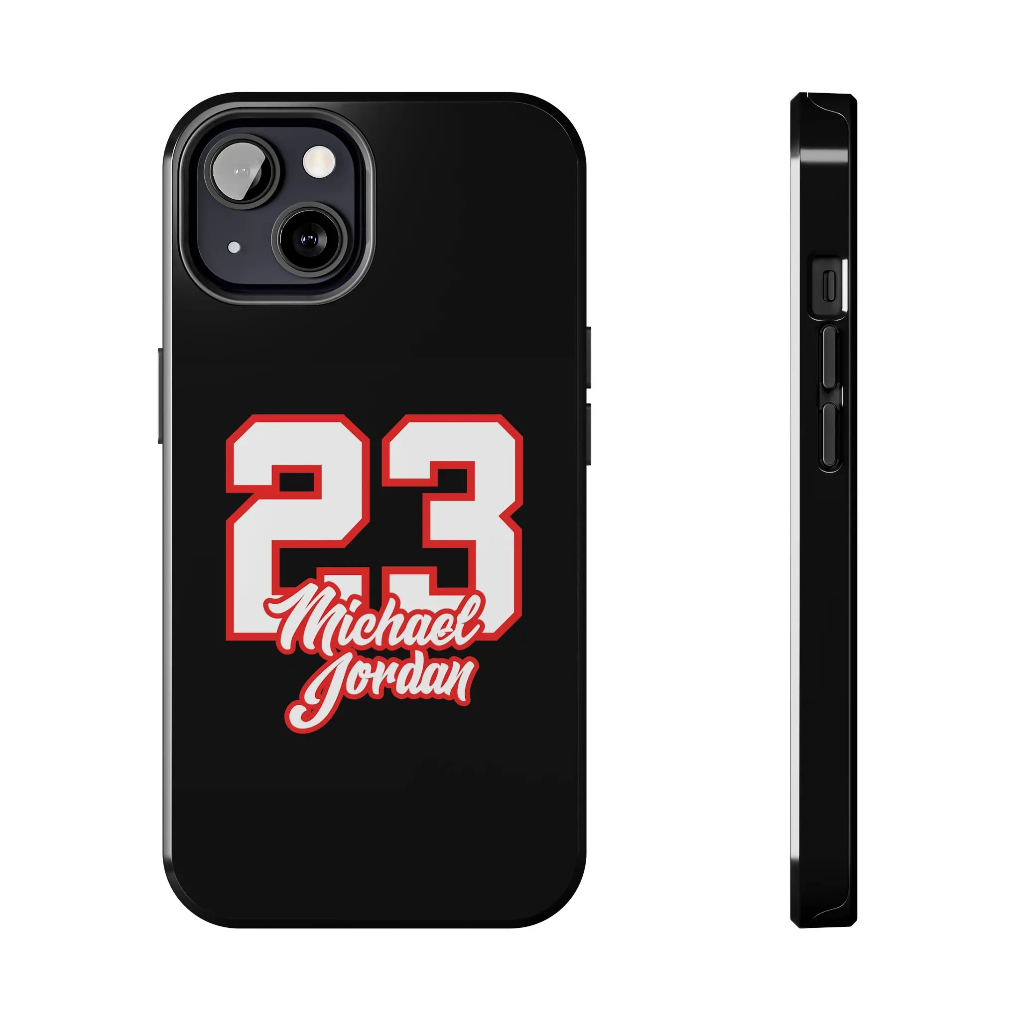 Michael Jordan 23 Basketball Jersey Number Protective Phone Case - Black Sports Design, Wireless Accessories Shell, Resistance