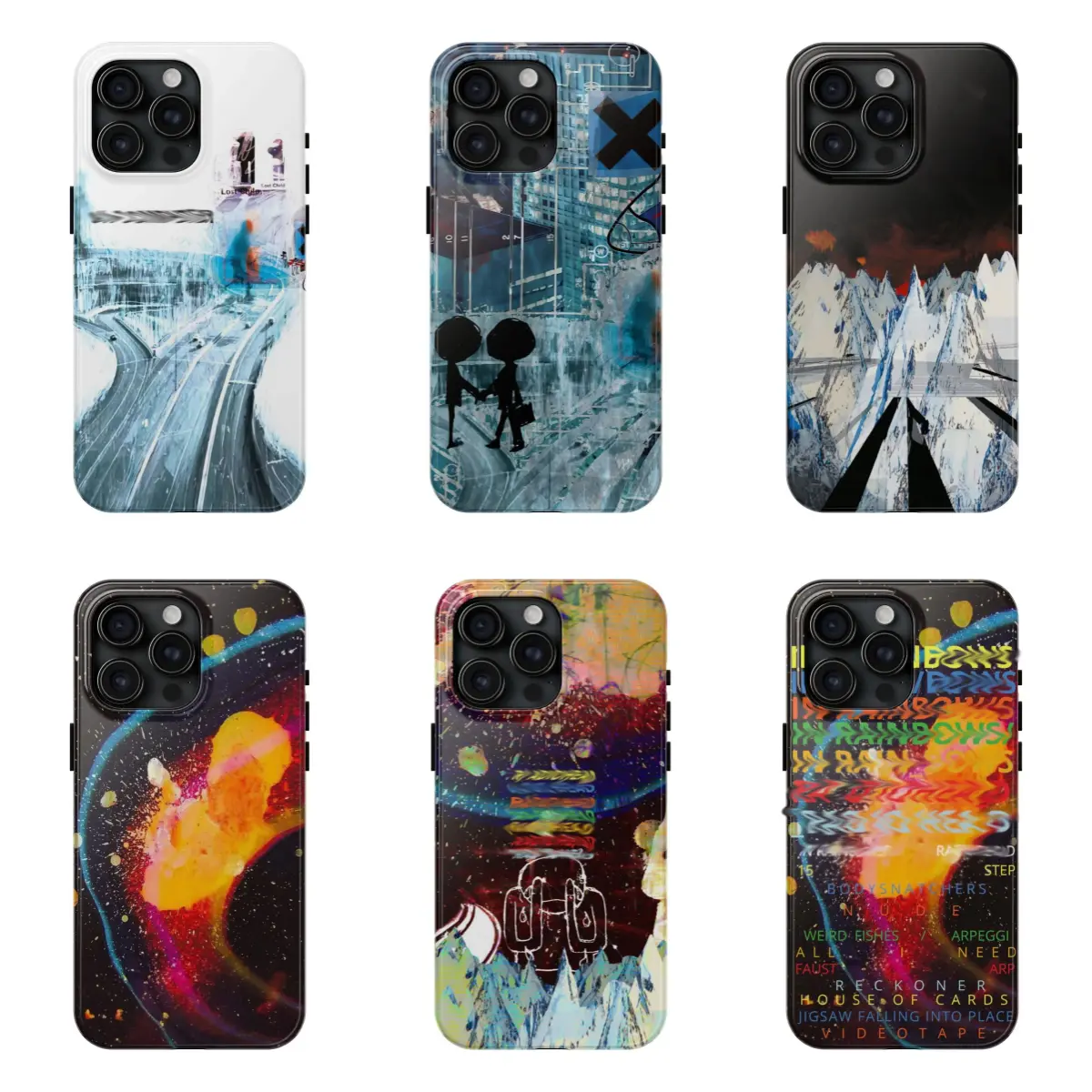 Trendy Band Radi0head Phone Case New Album Phone Case Compatible for iPhone 17 Promax 16 15 14 13 12 11 and for Samsung S21-S25 Perfect Gift for Music Fans