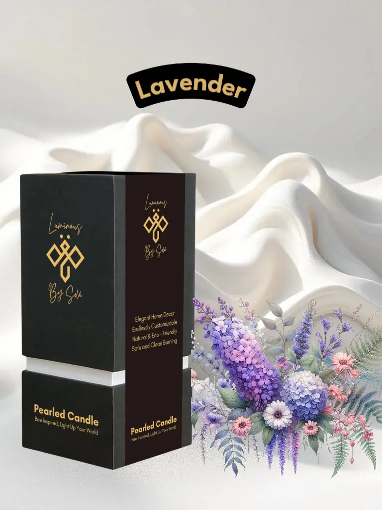 Luminous By Sola  Wax Pearls Classic White Scented With Lavender Aromatherapy Candle Eco Friendly Safe Clean Burning Decor Nature Ornaments Perfume Fragrance Set Includes 30 Wicks