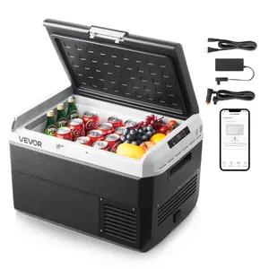 VEVOR 12 Volt Car Refrigerator, 42.3QT/40L Car Fridge, Portable Electric Cooler with -4℉~68℉ Adjustable Temperature, 12/24V DC and 100- 240V AC Compressor Freezer for Outdoor, Camping, Travel, RV