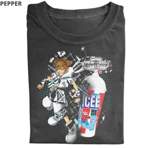 Kingdom Hearts Sora Shirt Anime Graphic Tee Sora Character Tee Gaming Shirt Kingdom Hearts Fan Gift Unisex Graphic Tee Crew Neck Cotton T-Shirt