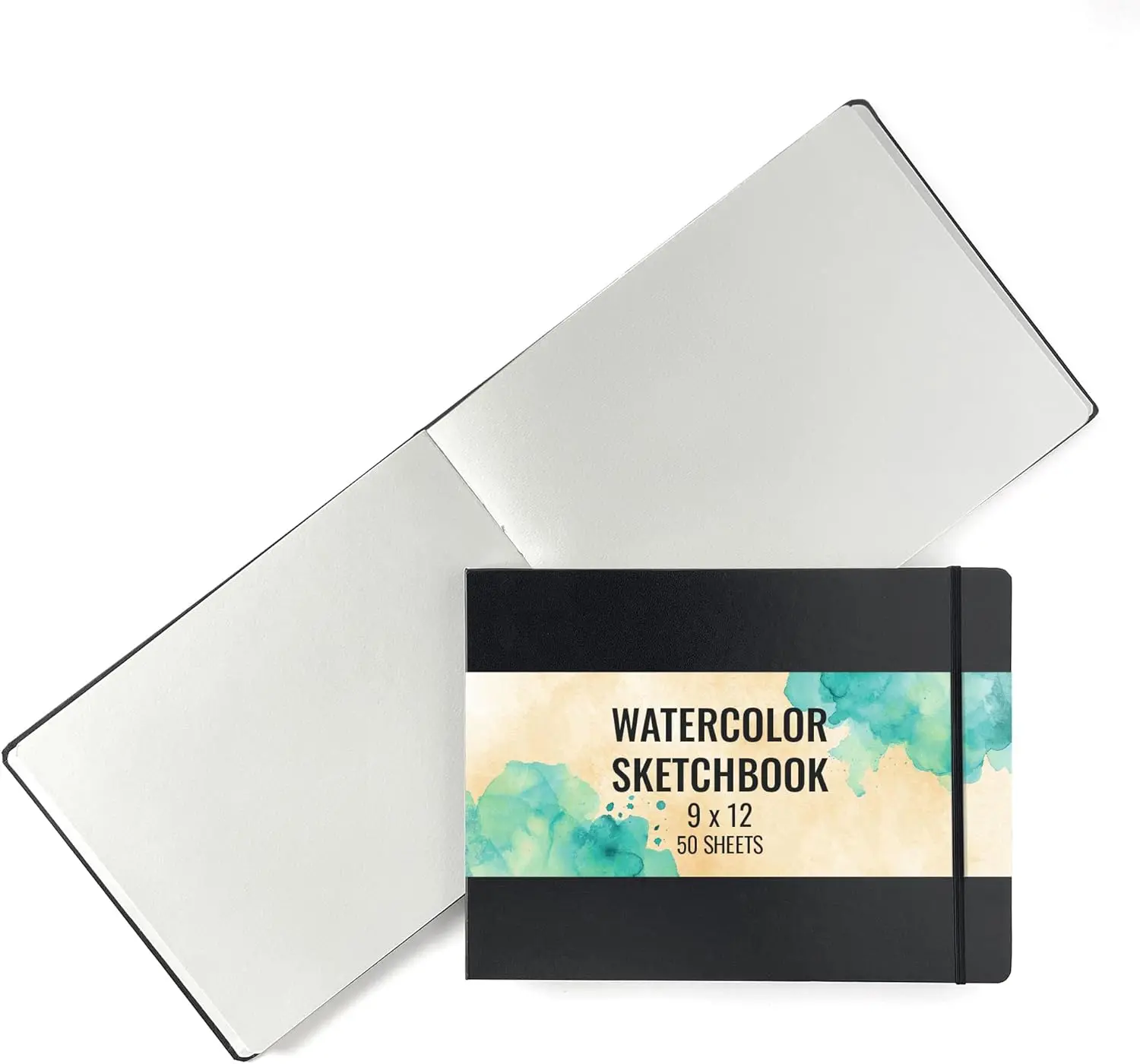 ArtSkills Extra Large 9x12 Watercolor Journal for Painting, 200 GSM Sketchbook with 50 Sheets of Watercolor Paper