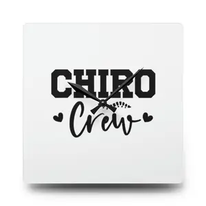 Chiro Crew Acrylic Wall Clock, Chiropractor Clock, Chiropractic Wall Clock, Chiropractor Wall Clock, Chiropractor Clock Decor Hanging