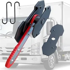 Brake Caliper Compression Tool 360° Ratchet Piston Compressor with 2 Count Plates 2 Count Caliper Hangers Press Tool for Single Twin Quad Sextuplet Piston Disc Brake Caliper