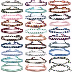 30 PCS Handmade Friendship Braided Bracelet for Women Woven Wrap Friendship Bracelets Colorful Wrist Cord Adjustable Birthday Gifts-Favors