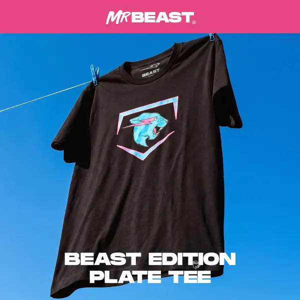 MrBeast Beast Edition Plate Tee - Availabe in Youth & Adult Sizes