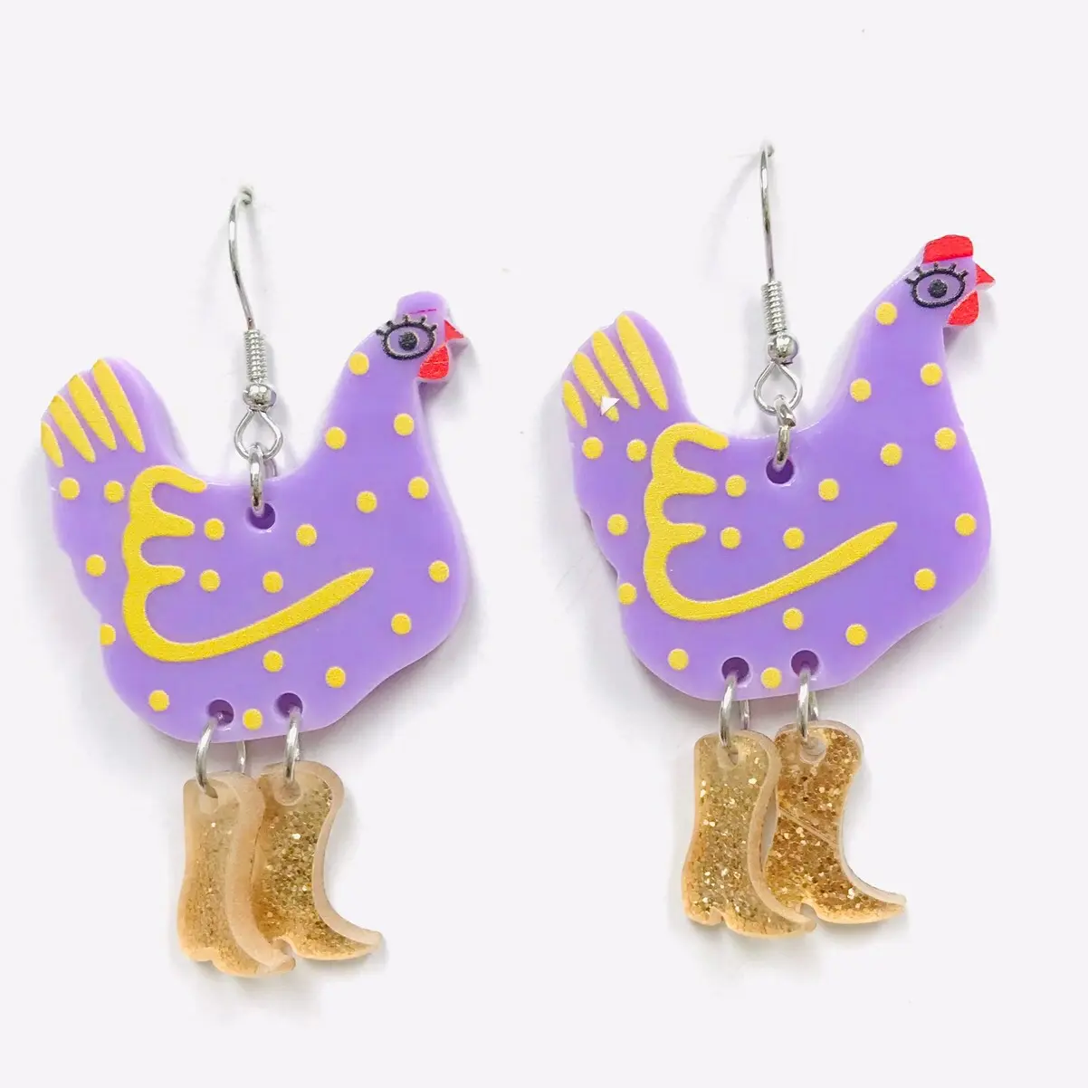 Hen chicken earrings Hen chicken earrings