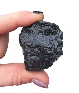 New Moon Beginnings Raw Black Tourmaline Stone - Natural Mineral with Dark Coloration