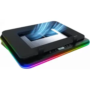 Turbofrost - Gaming Laptop Cooling Pad - 4  Turbo Fans - 4 x 4000 RPM, Laptop Cooler 2 Power Modes USB-C/DC, Dynamic RGB, 4-Ports USB, Sealed  for Fast Cooling for Laptops up to 17in
