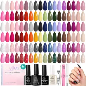 Beetles Gel Polish Gel Nail Polish Set-36 Colors Gel Polish Set Base Coat Glossy Matte & Glitter Top Coat Colorful Muse Collection Nude White Pink Red Blue Gel Easter's Gift for Women