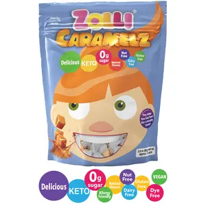 Zolli Caramelz, Zuper Girl Delicious, Zero Sugar, Sugar Free, Low Sugar, KETO, Vegan, Gluten Free, Dairy Free, No Artificial Colors, Kosher l Candy Snack