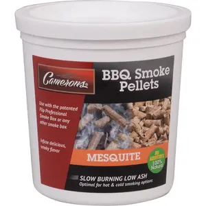 Camerons Smoking Kiln Dried BBQ Wood Pellets (Mesquite, 1 Pint) 100% All Natural - for Pellot Smokers Grills - Easy Combustion, Infuse Smokey Flavor