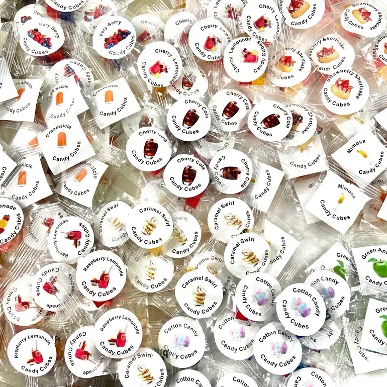 Sample Candy Cubes Snack Pack - Random Flavor Variety of 10 Candy Cube Samples
