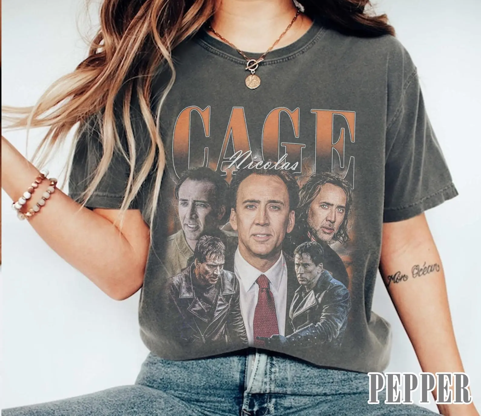 Comfort Colors Nicolas Cage Vintage Shirt.