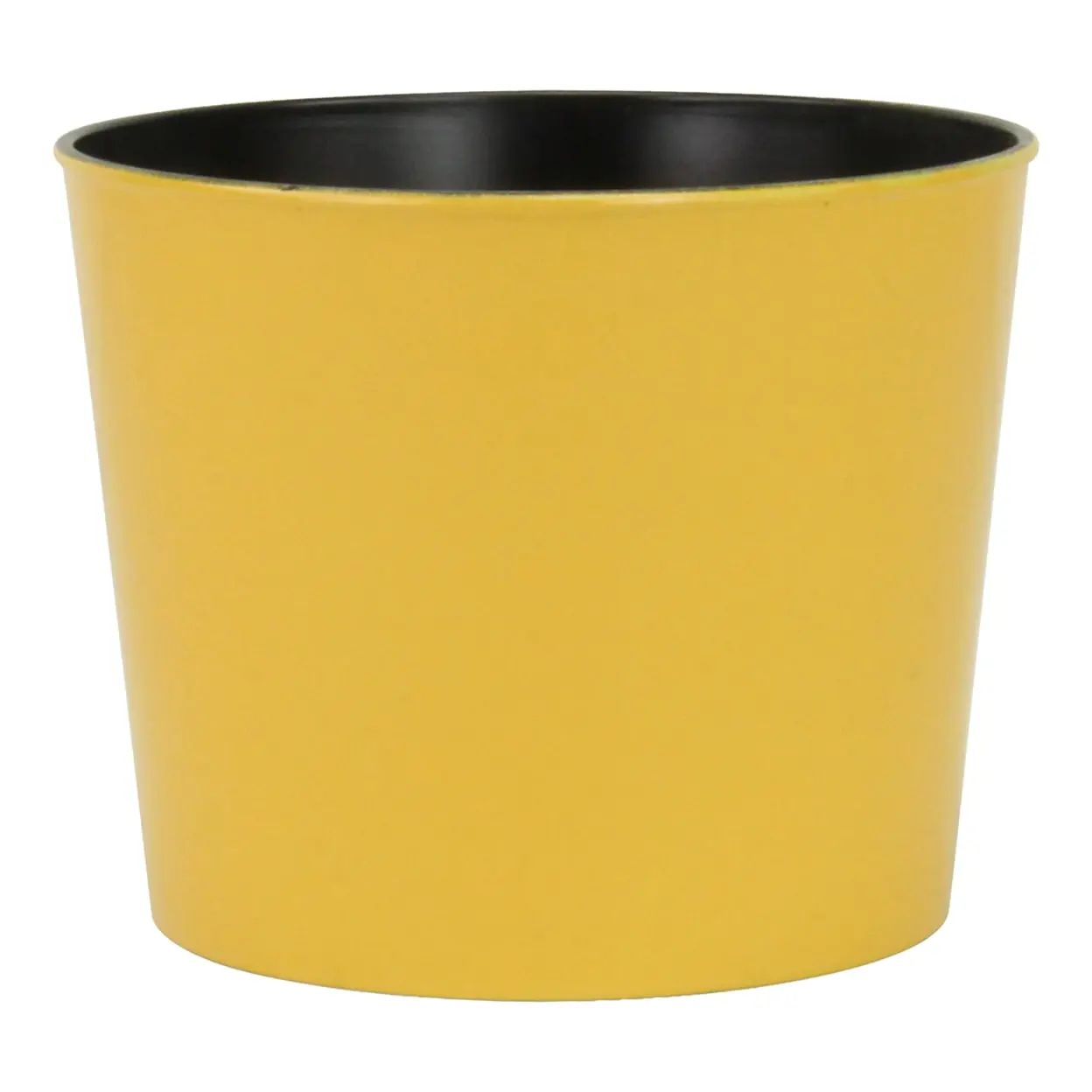 Cheungs PP-102Y Recycled Plastic Flower Pot - Round Tapered Yellow Flower Pots & Planters, 5.75x7x7 in, Water-Tight, Clean, Functional, 2 Lbs, for Indoor/Outdoor Plants
