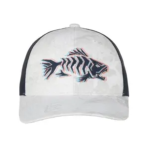 Realtree Fishing Wav3 White Camo, Polyester, Adjustable Cap