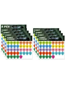 8 Rifle Scope Turret Stickers, Rifle Scope Turret Tags for Long Range Shooting Hunting, Fit Most Scope Caps, Sports optical accessories