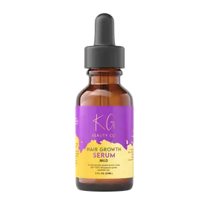 KG Beauty Co. Hair Growth Serum with Rosemary, Castor & Peppermint Oil for Thinning Hair, Daily Liquid Treatment, 2 fl oz