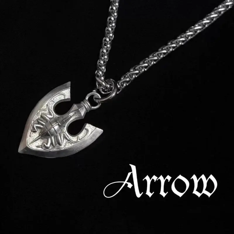 Anime Jojo Golden Wind Diamond is Unbreakable The Beetle Arrow Cosplay Necklace Punk Pendant Choker Chain Jewelry Accessory Prop