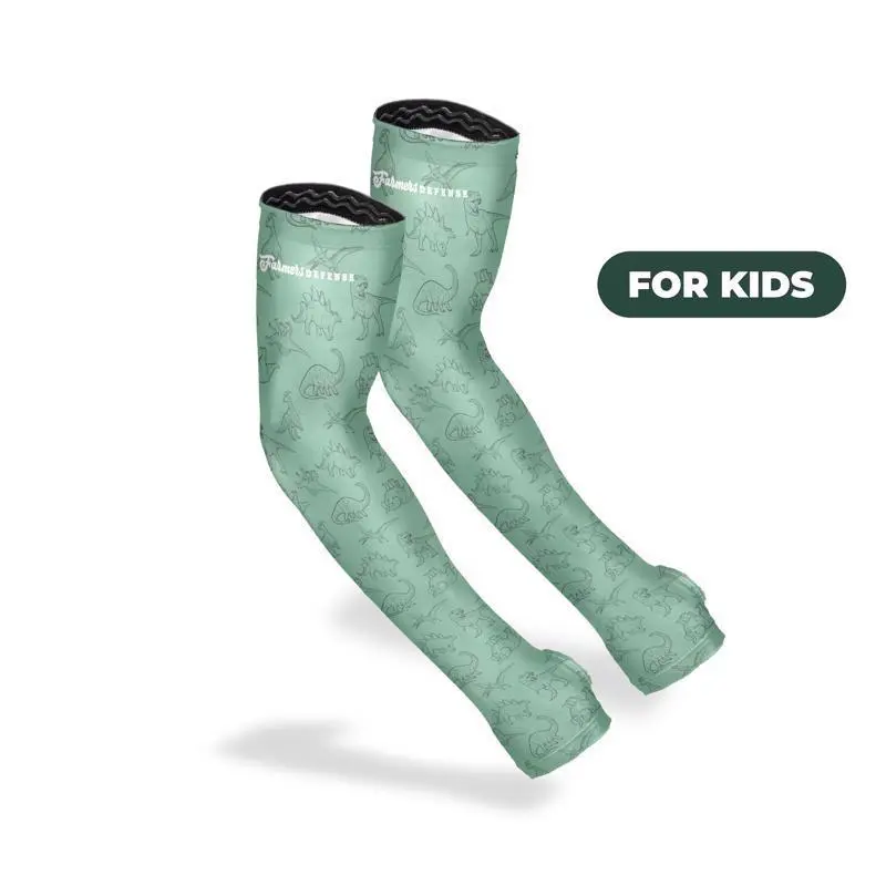 Farmers Defense 7035461 Medium Polyester & Spandex Dino Green Protection Sleeves
