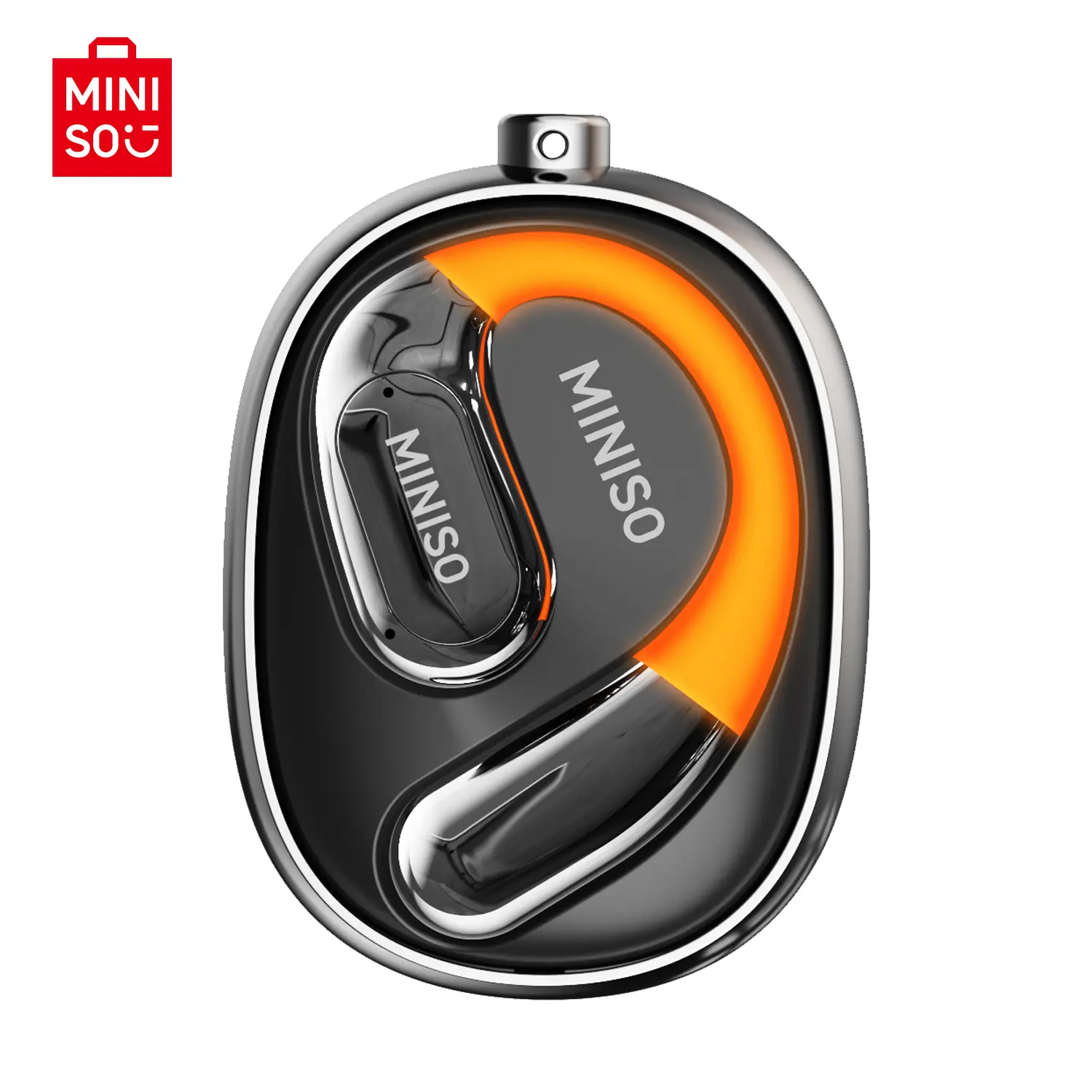 MINISO MS183 Open Ear Luminous Wireless Earbuds with Cool Light 360° Rote HIFI Sound Quality Sports Bluetooth Headphones OWS Earbuds IPX5 Waterproof With microphone Earphones