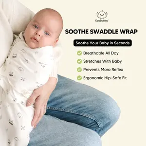 3-Pack Organic Baby Swaddle Sleep Sacks - Swaddles for Newborns, Infant 3-6 Months, Baby Girls, Boys, Soft & Snug Newborn Sleep Sack, Nursery Swaddling Blankets