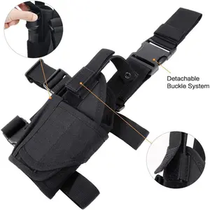 Drop Leg Holster, Tactical Thigh Pistol Gun Holster, Adjustable Tactical Nylon Holster