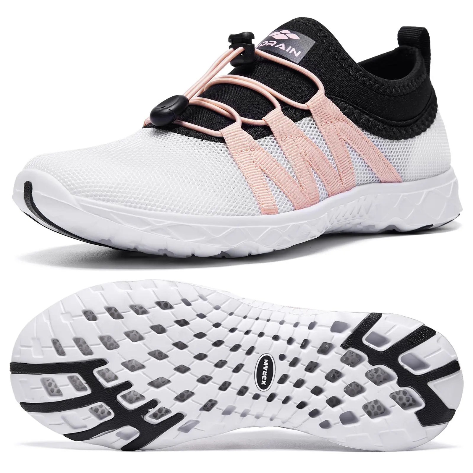 Aleader Women's Lightweight Mesh Water Shoes, Quick-Drying Breathable Slip-Ons with Non-Slip Sole for Beach & Pool, Slip On, Beach Surfing