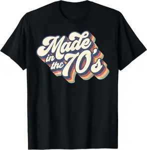 [100% Cotton]   Made In The 70'S Retro Funny Vintage 1970S Party Gifts T-Shirt Golf Gift T-Shirt For Men And Women